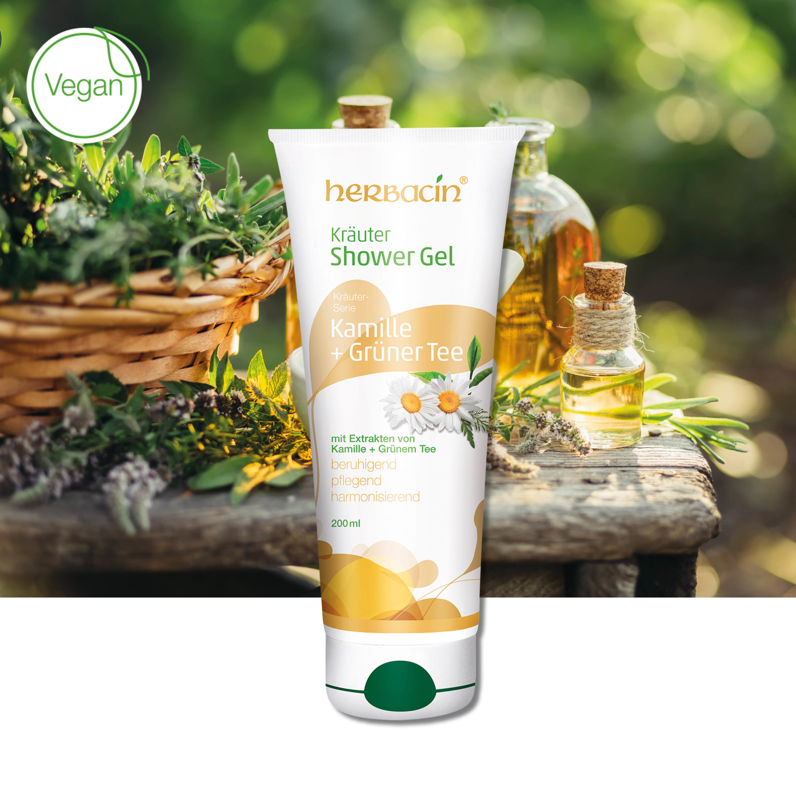 Herbacin Herbal Shower Gel Camomile Green tea Herbacin